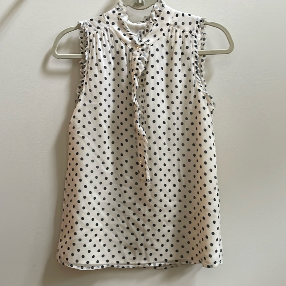 J crew polka dot blouse